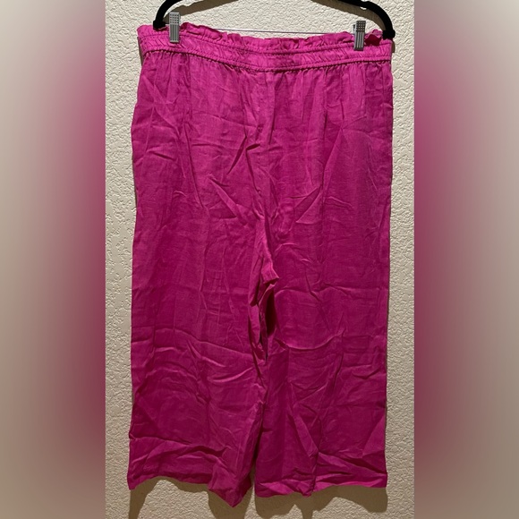NWT Michael Kors Wide Leg Front Tie Pants Hot Pink Size XL - Picture 6 of 11